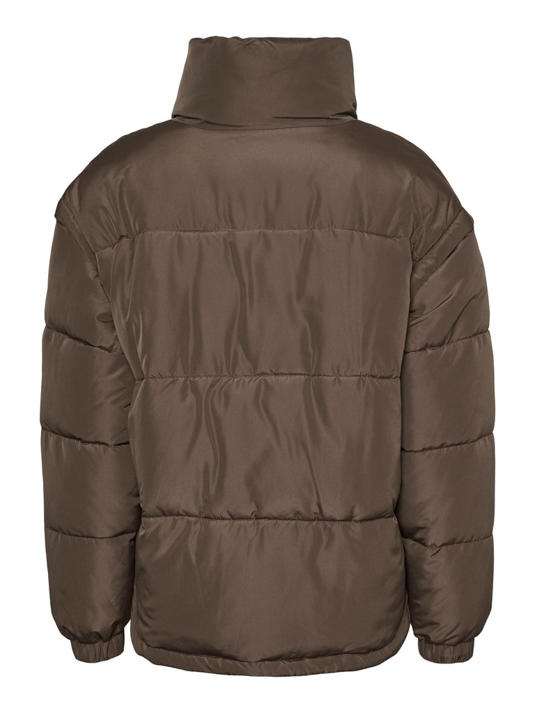 FINALE SALE- Miley short padded jacket with removable sleeves, CHOCOLATE CHIP, large