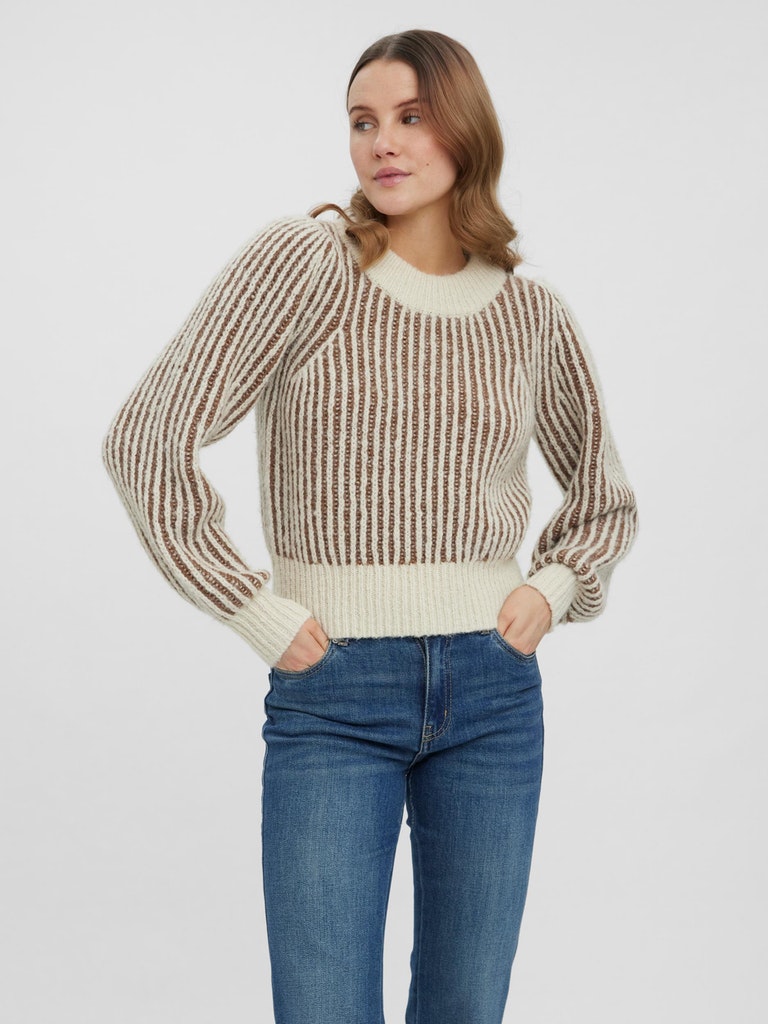 Juliette high neck striped sweater, BIRCH&BROWN, large