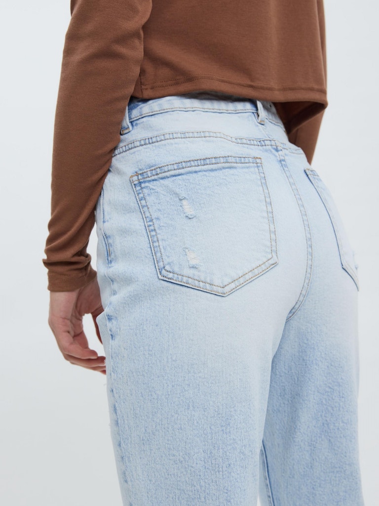 Brenda high waist straight fit jeans, LIGHT BLUE DENIM, large