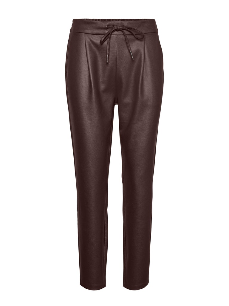 Eva faux-leather pants, COFFEE BEAN, large