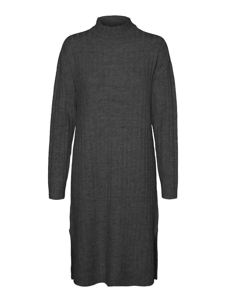 Lefile knitted midi dress, DARK GREY MELANGE, large
