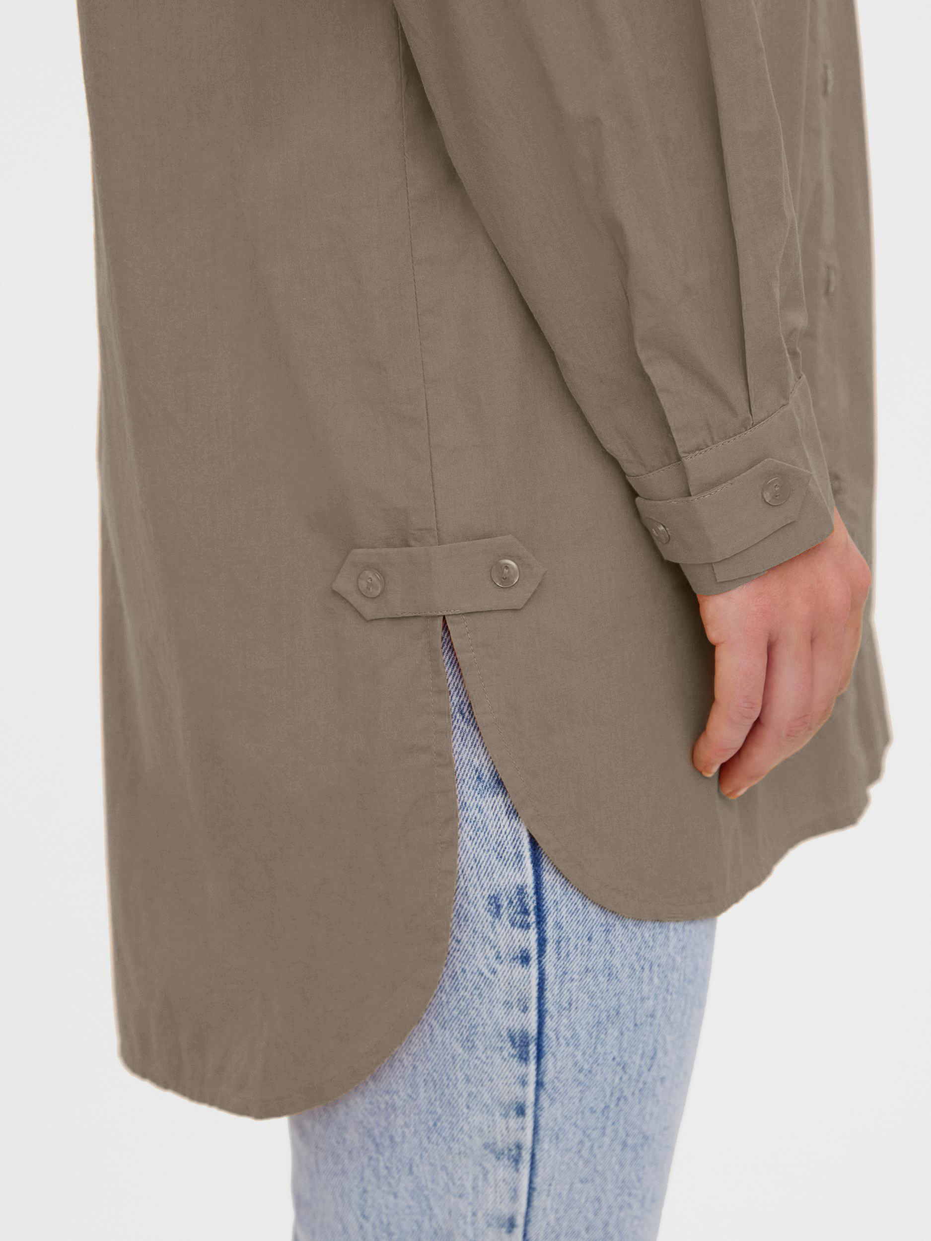 AWARE | Victory long loose-fit shirt, ROASTED CASHEW, large