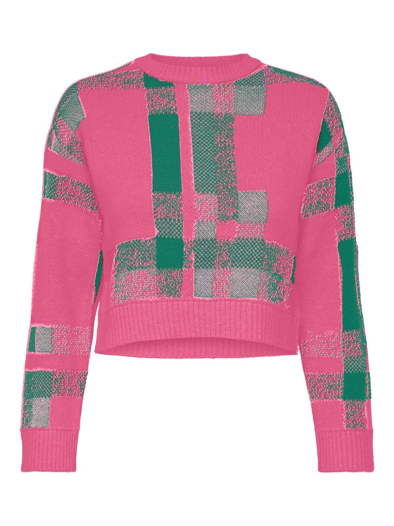 Kelly cropped sweater, PINK FLAMBÉ, large