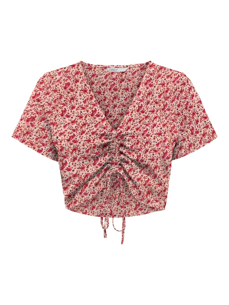 Nova v-neck ruched blouse, FUCHSIA PURPLE, large