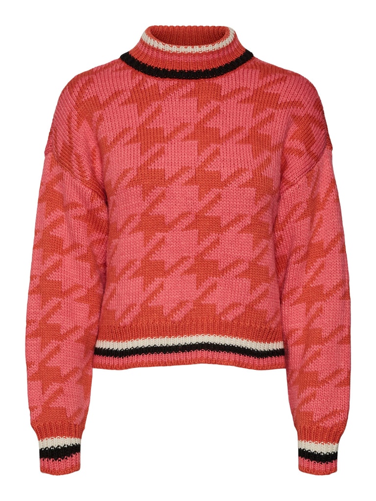Alecia houndstooth sweater, PAPRIKA, large