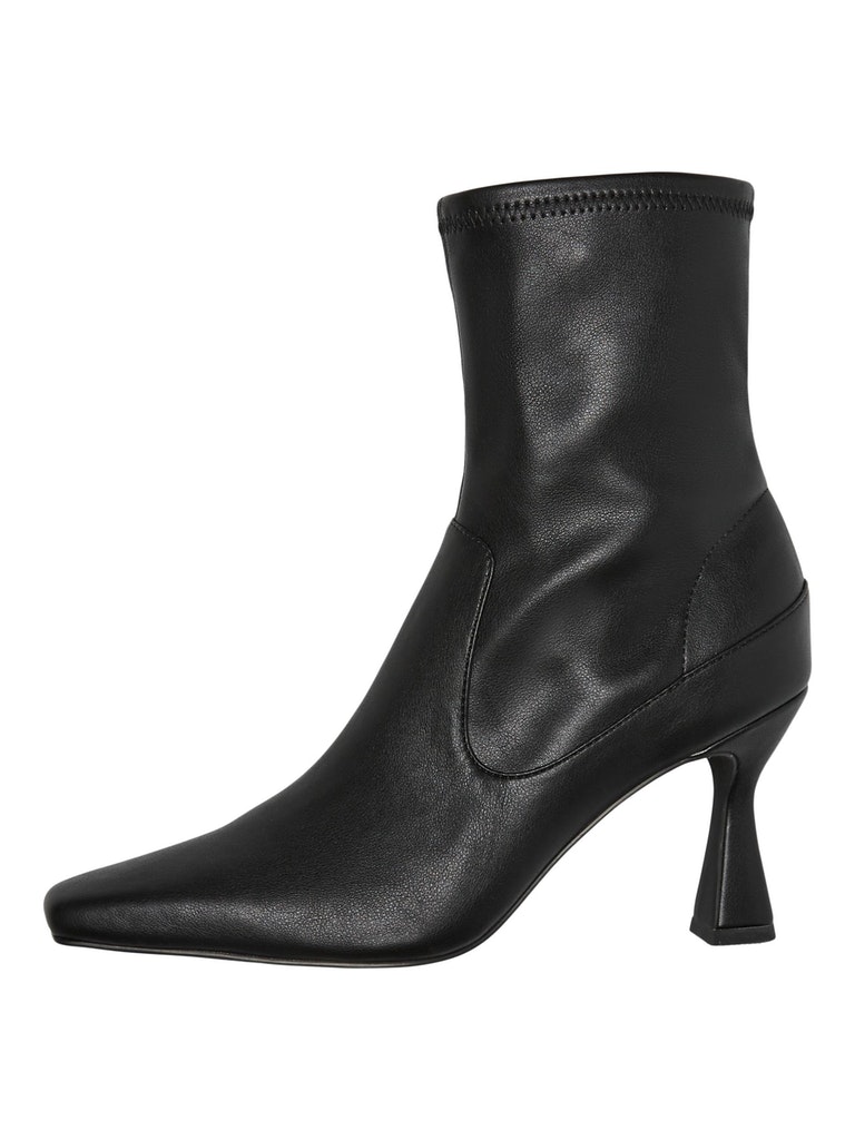 FINAL SALE - Lilla architectural heel boots, BLACK, large