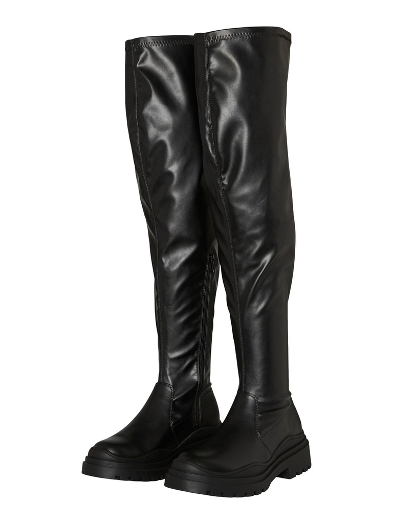 Fello over-the-knee boots, BLACK, large