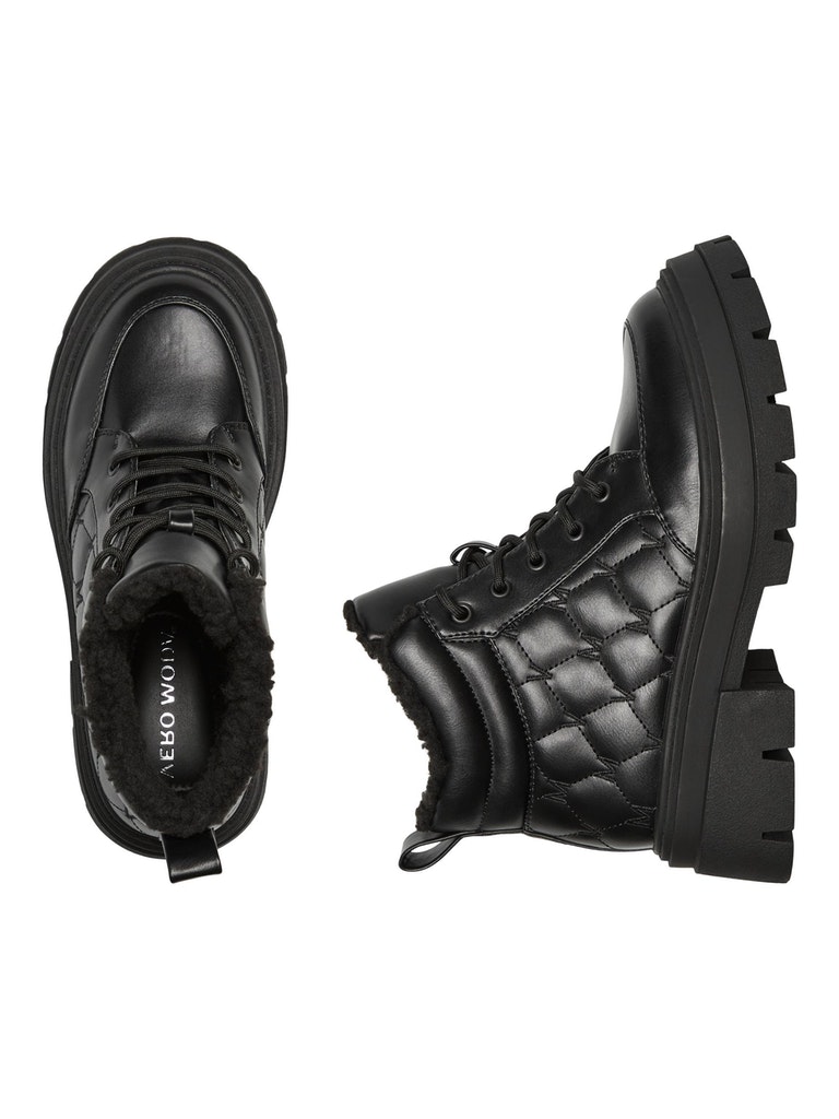 FINAL SALE - Friella quilted lace-up boots, BLACK, large