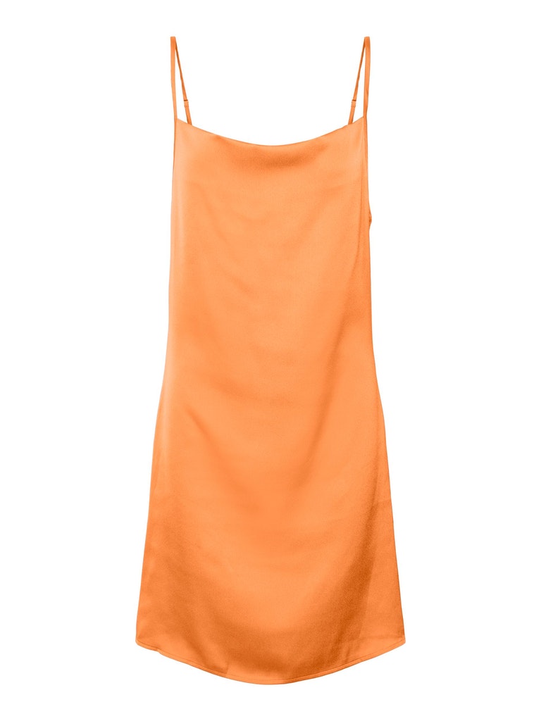 FINAL SALE - Oli cowl neck satin mini dress, NECTARINE, large
