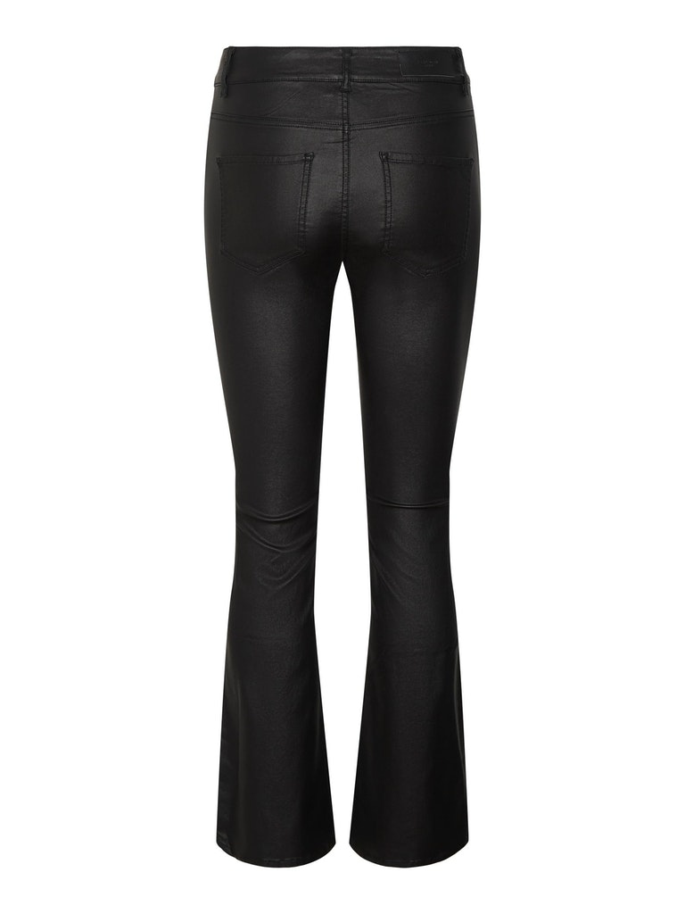 FINAL SALE- Peachy coated flared fit jeans, Black, large