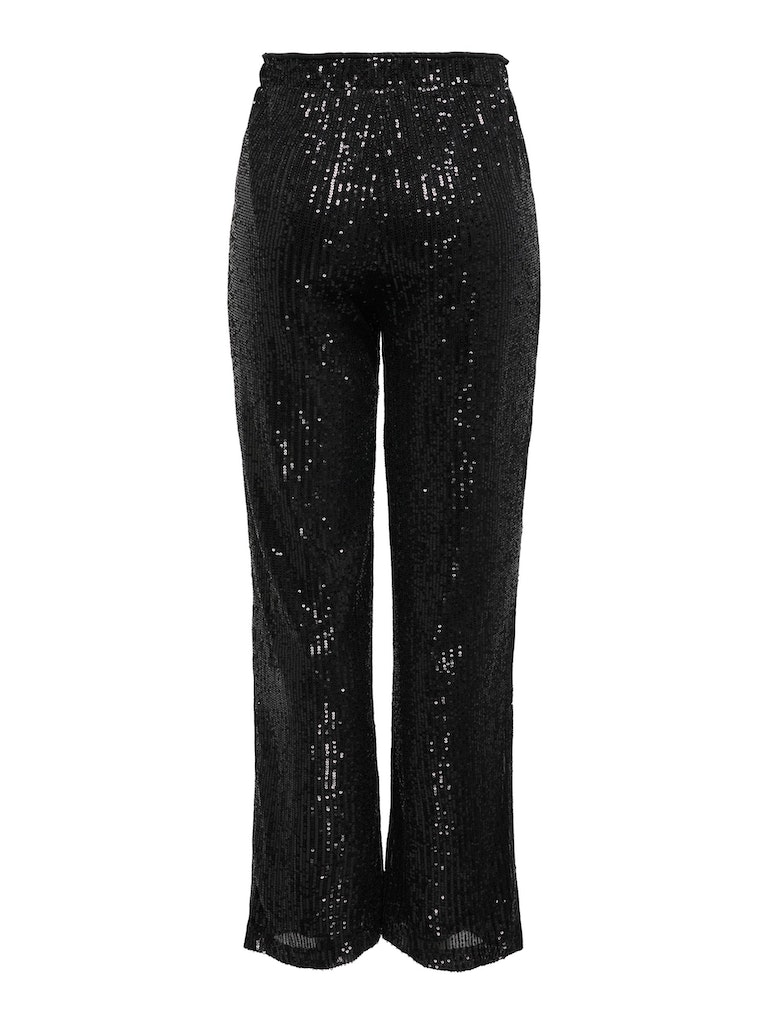 FINAL SALE - Goldie wide-leg sequin pants, BLACK, large