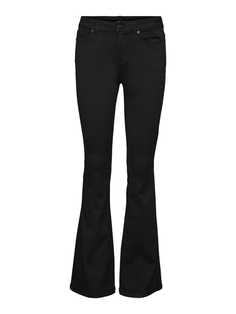 FINAL SALE - Peachy flared fit jeans, Black, large