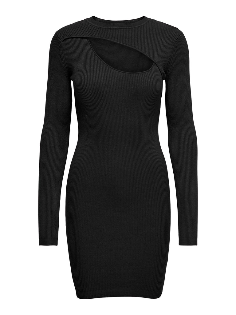 FINAL SALE- Liza cutout mini knitted dress, BLACK, large