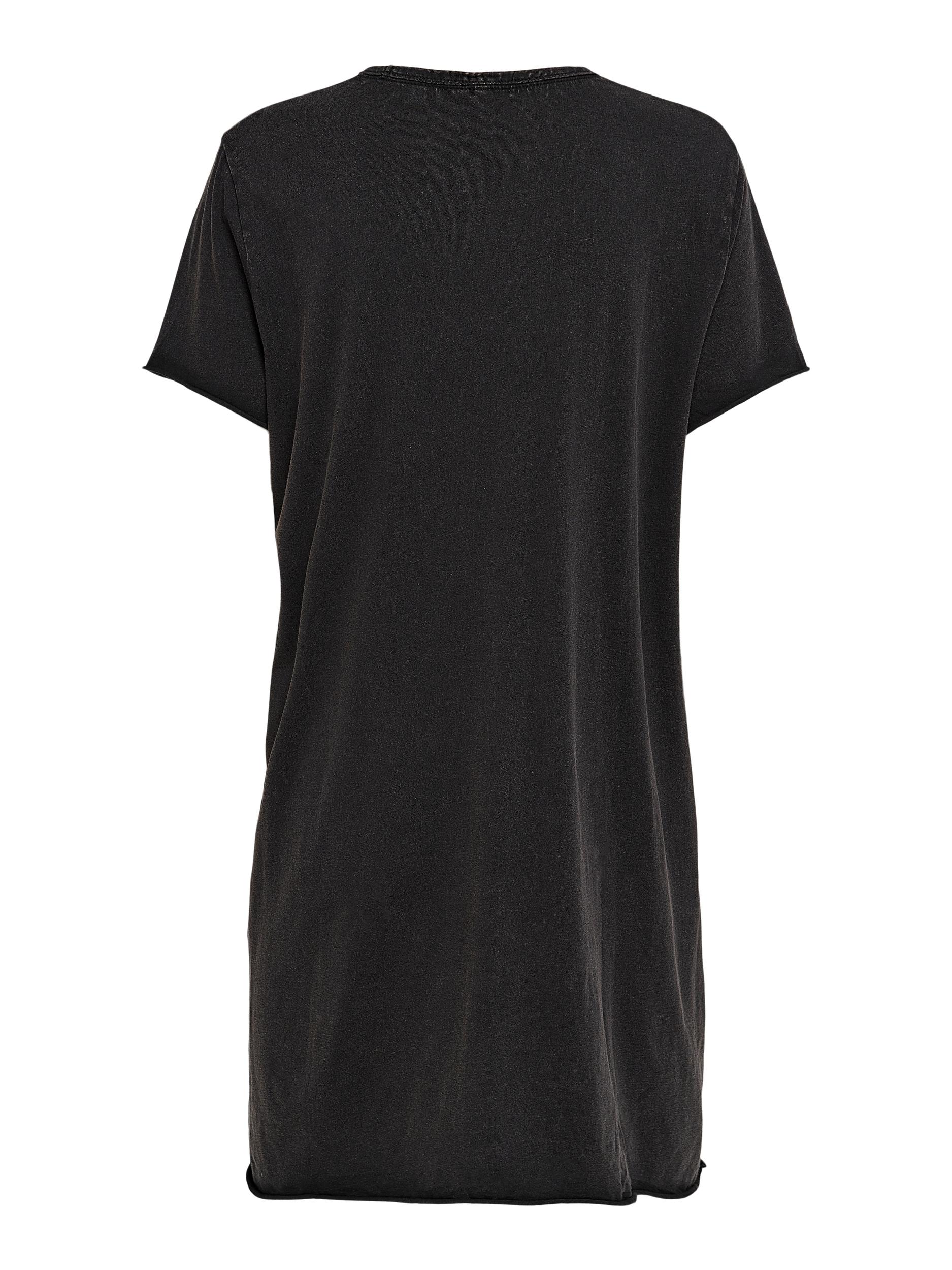 Lucy faded look t-shirt dress, BLACK PASSION, large