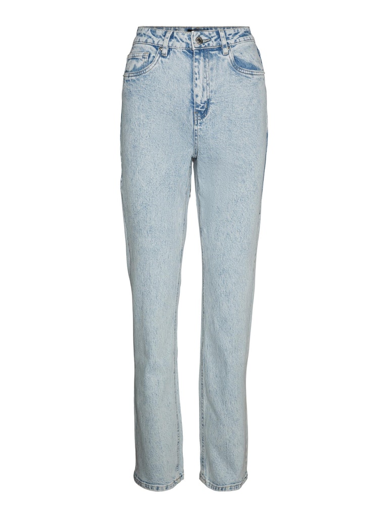 Drew high waist straight fit jeans, LIGHT BLUE DENIM, large