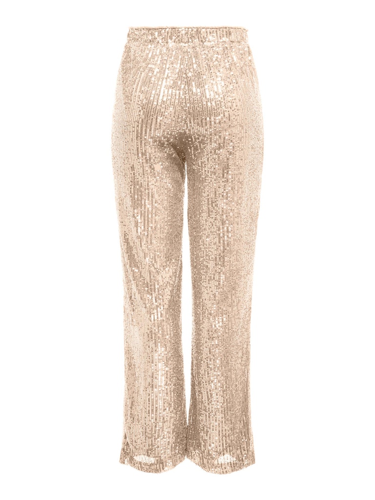 FINAL SALE - Goldie wide-leg sequin pants, ECRU, large