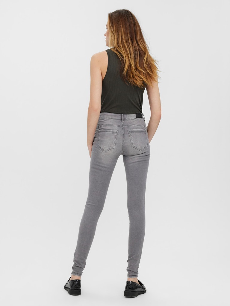 FINAL SALE - Seven mid waist skinny fit jeans, Medium Grey Denim, large