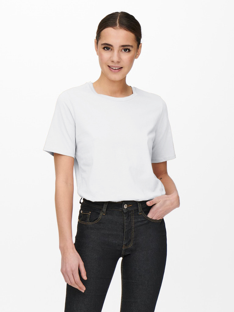 FINAL SALE- ONLY plain cotton t-shirt, WHITE, large
