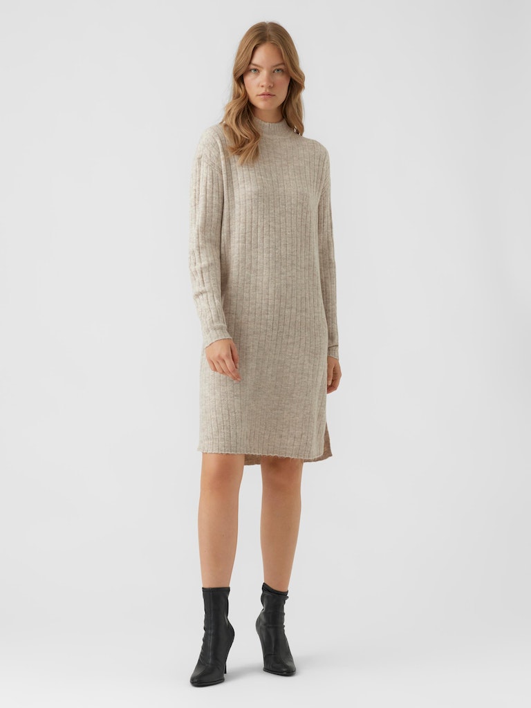 Lefile knitted midi dress, BIRCH, large