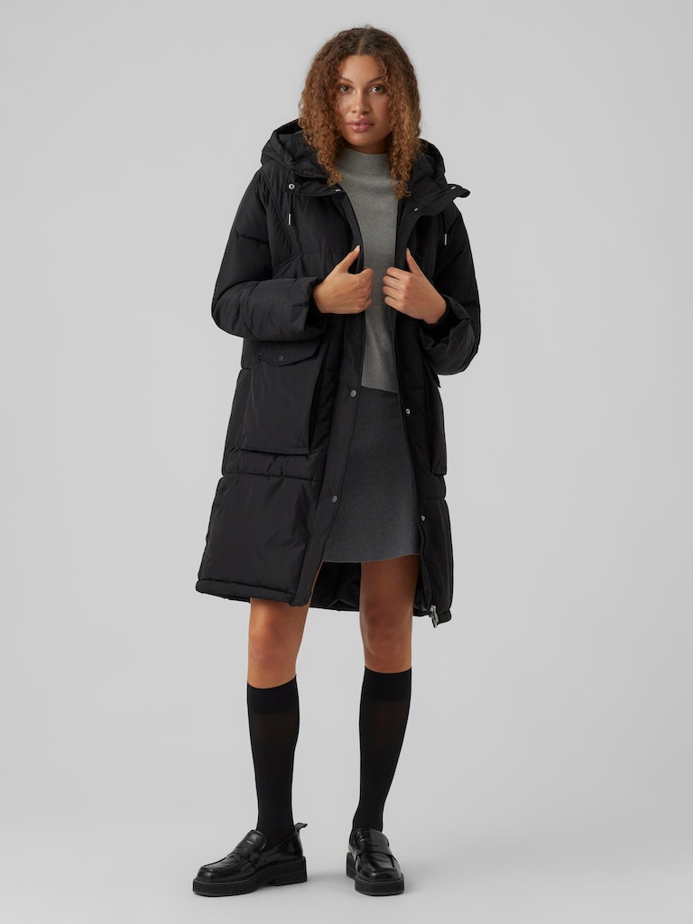 FINAL SALE- Eleanor long hooded puffer coat