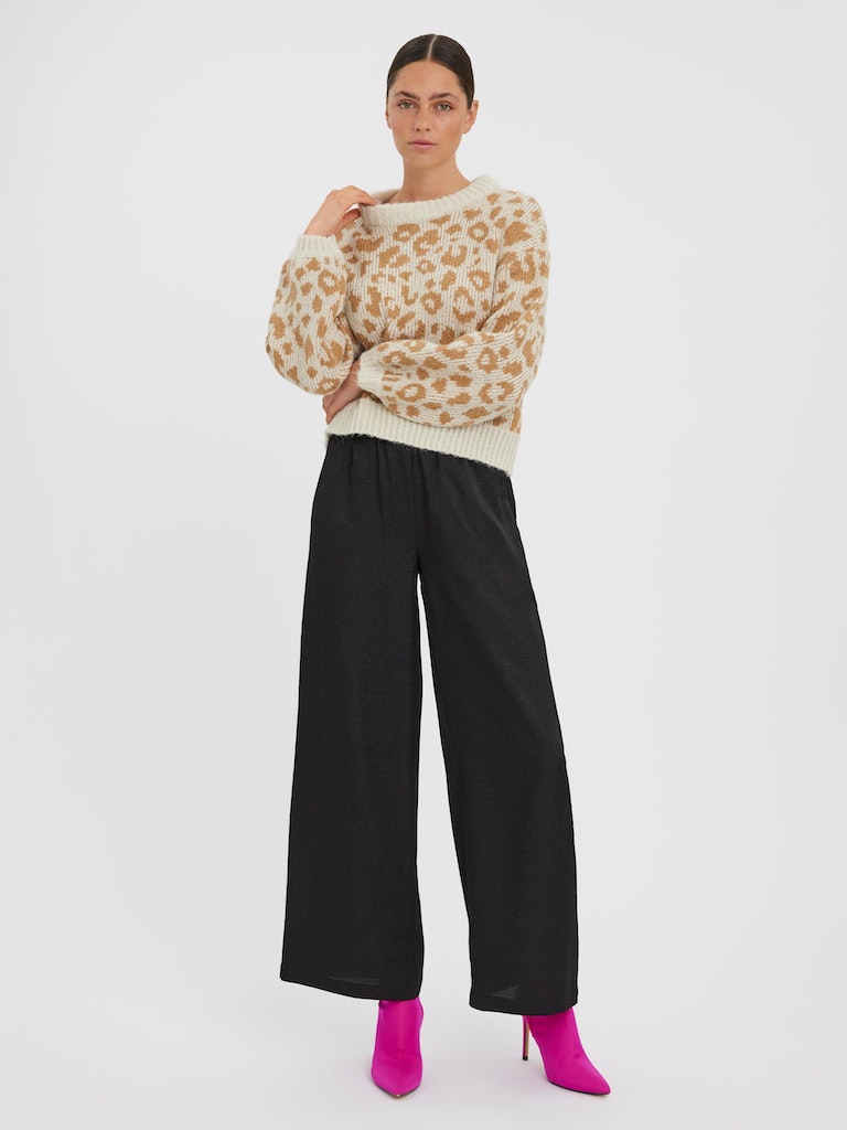 FINAL SALE- Zelma leopard knit, BIRCH, large