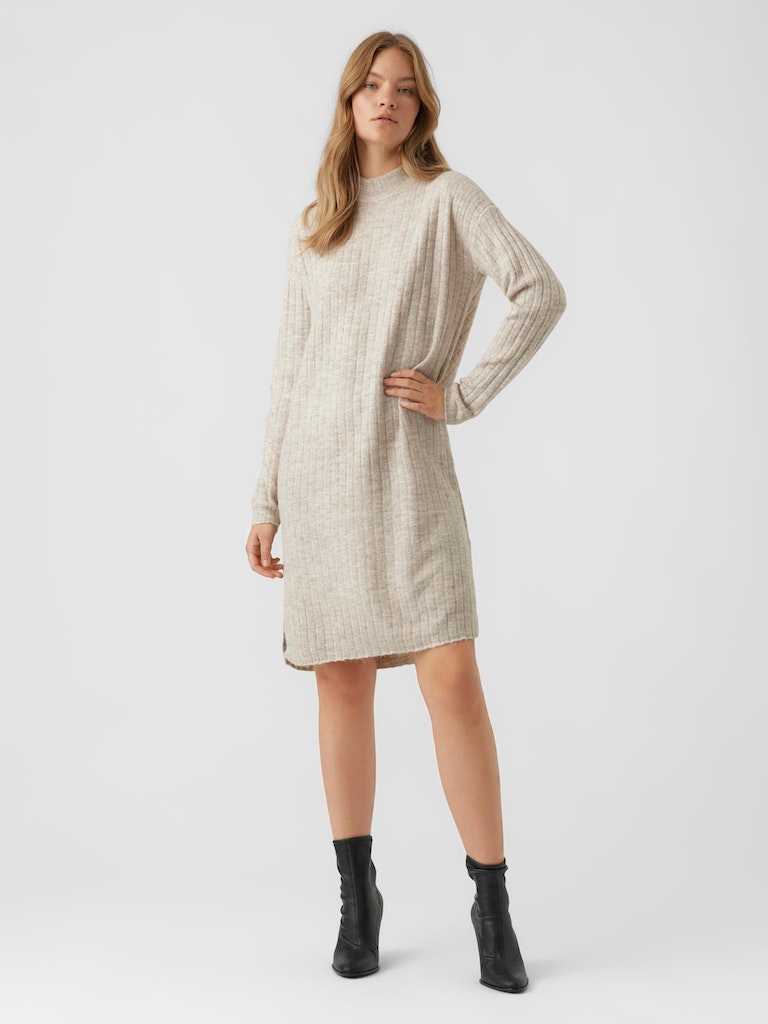 Lefile knitted midi dress, BIRCH, large