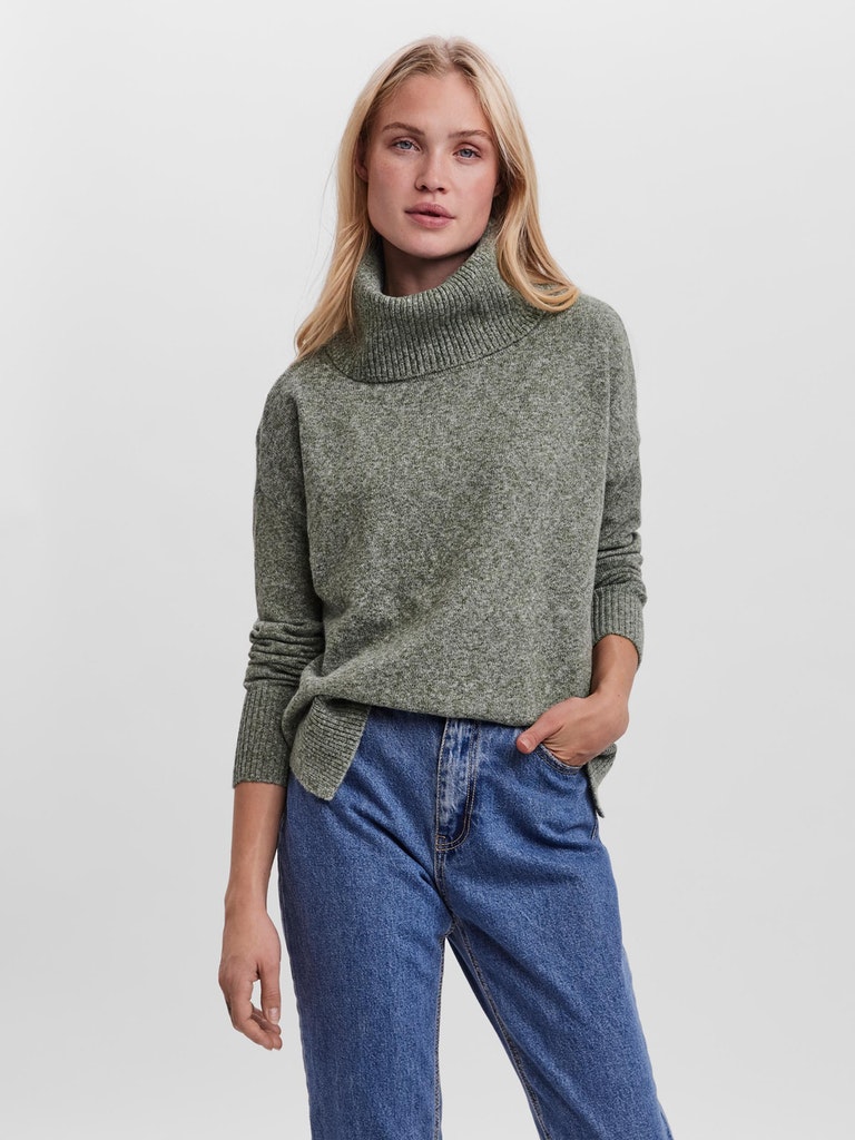 Doffy turtleneck knit sweater, LAUREL WREATH, large