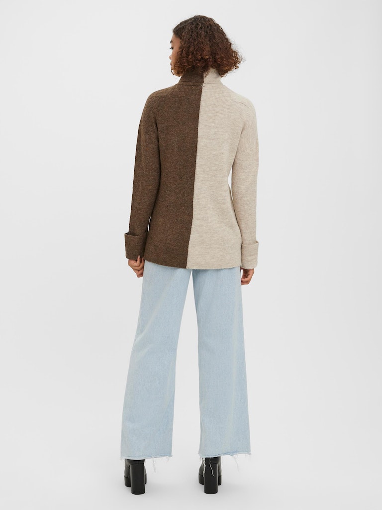 Lefile colourblock turtleneck sweater, BIRCH&BROWN, large