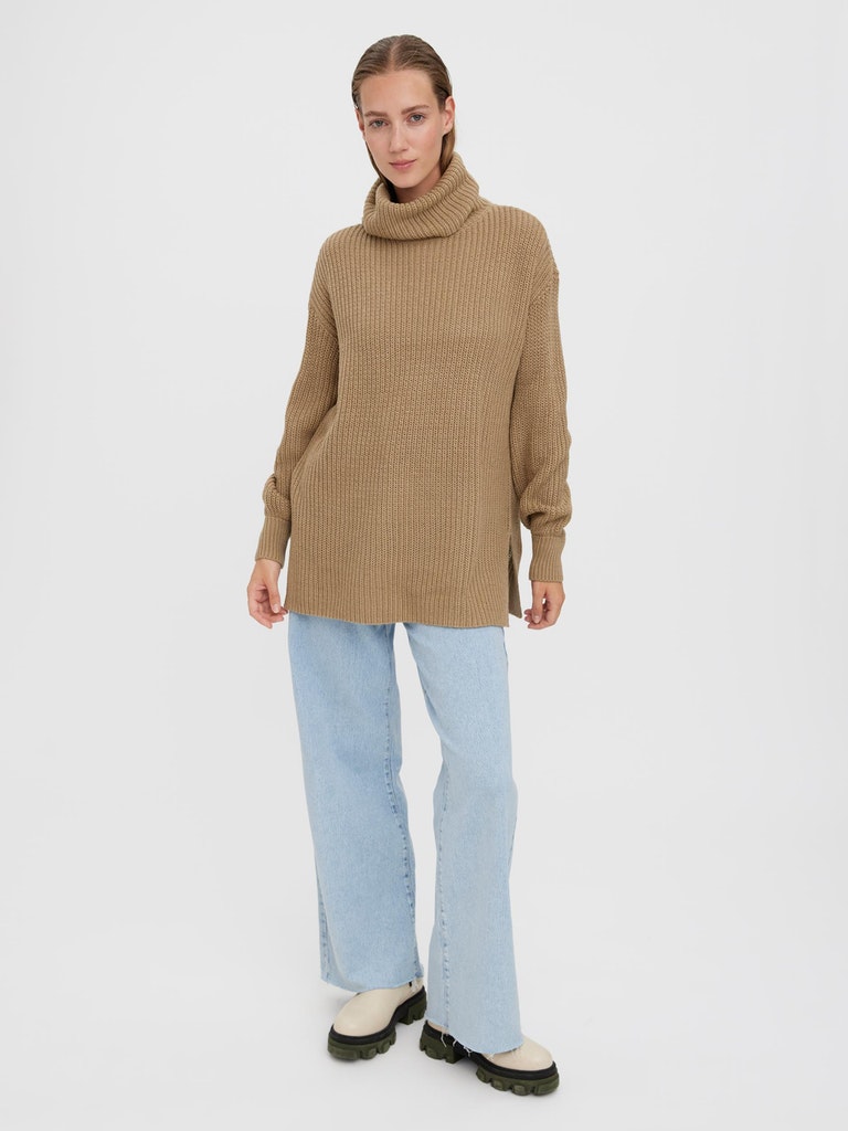 Sayla turtleneck sweater, SILVER MINK, large