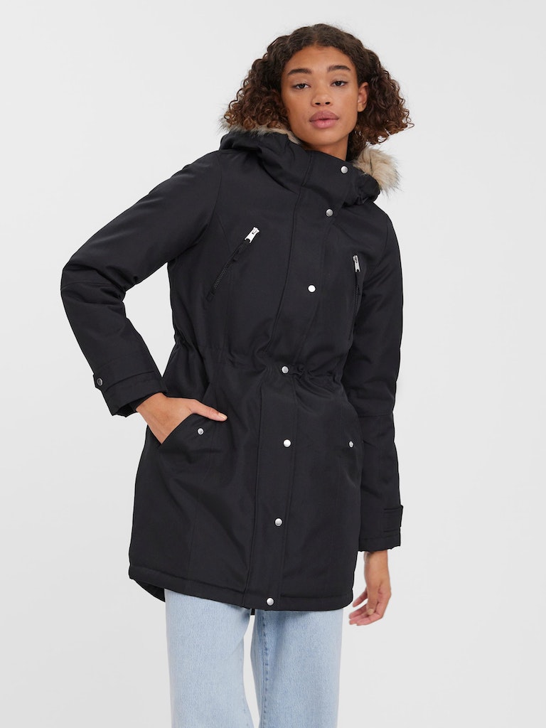 Vero Moda  FINAL SALE - Track faux-fur hooded parka coat