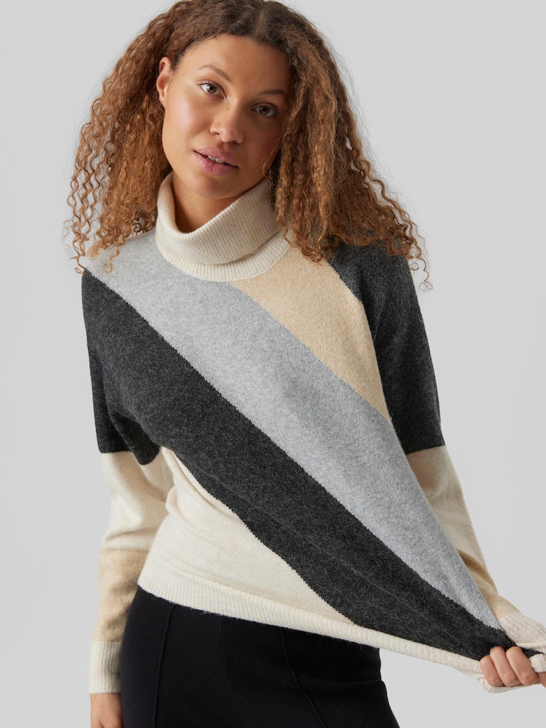 FINAL SALE- Doffy turtleneck colourful sweater, BIRCH&BLACK, large