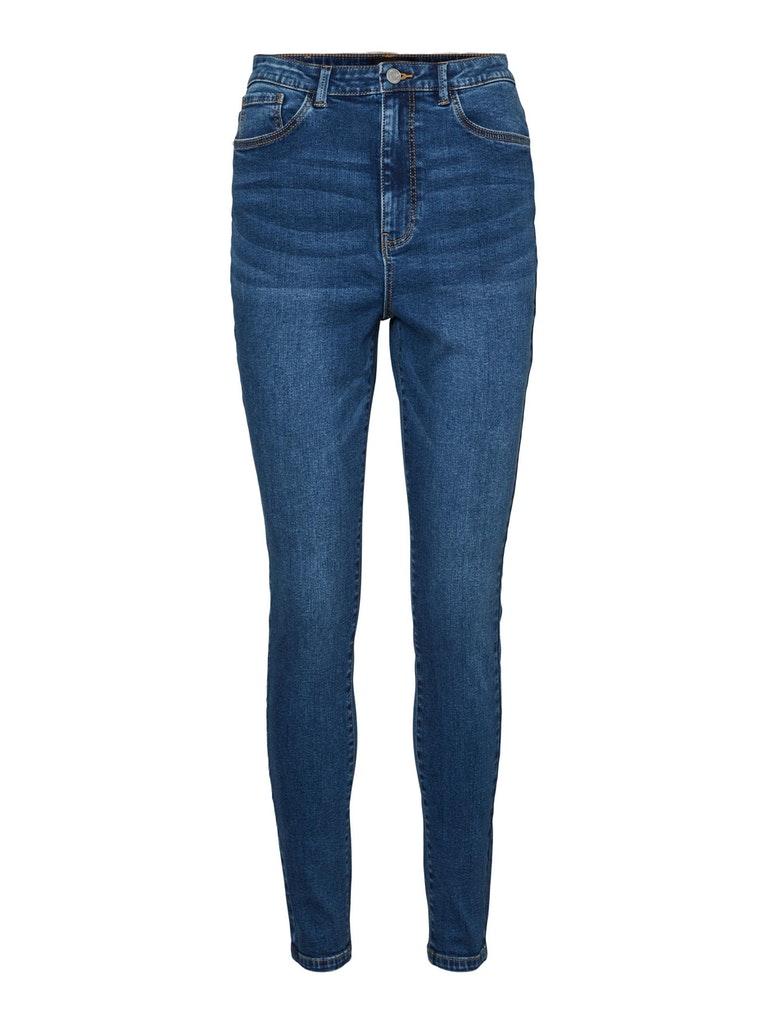 Sandra super-high waist skinny fit jeans, MEDIUM BLUE DENIM, large