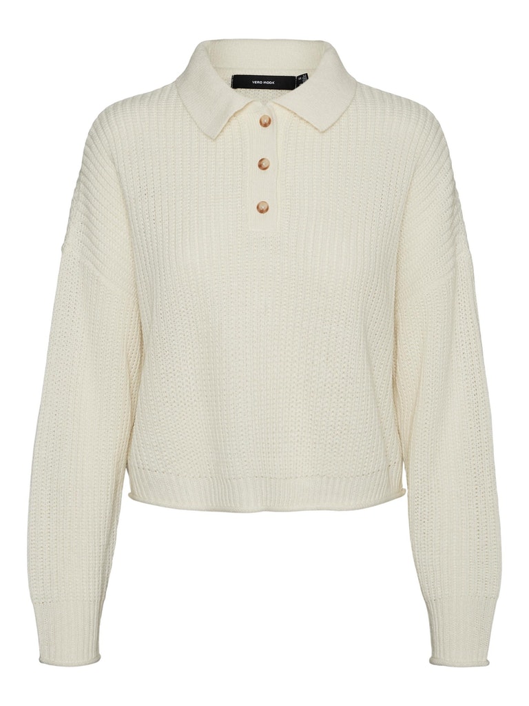 Lea knitted polo, BIRCH, large