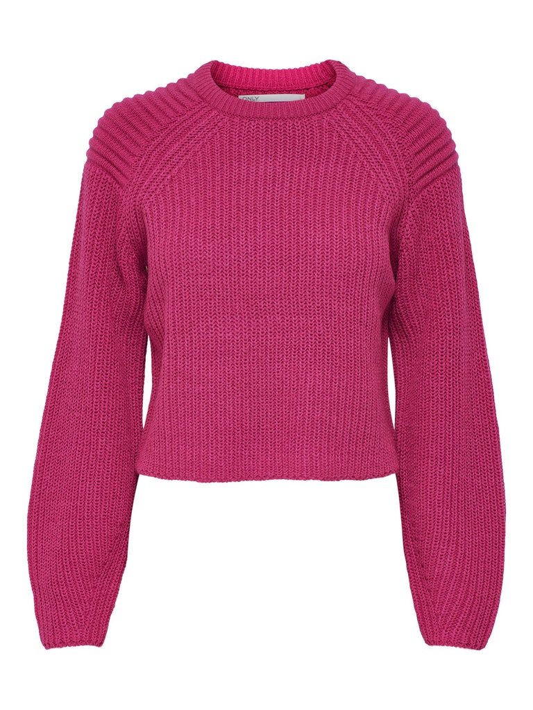 VENTE FINALE - Chandail écourté en tricot Elysia, ROSE, large