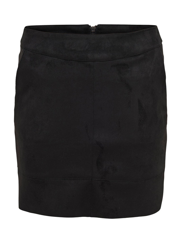 FINAL SALE- Julie faux suede mini skirt, BLACK, large