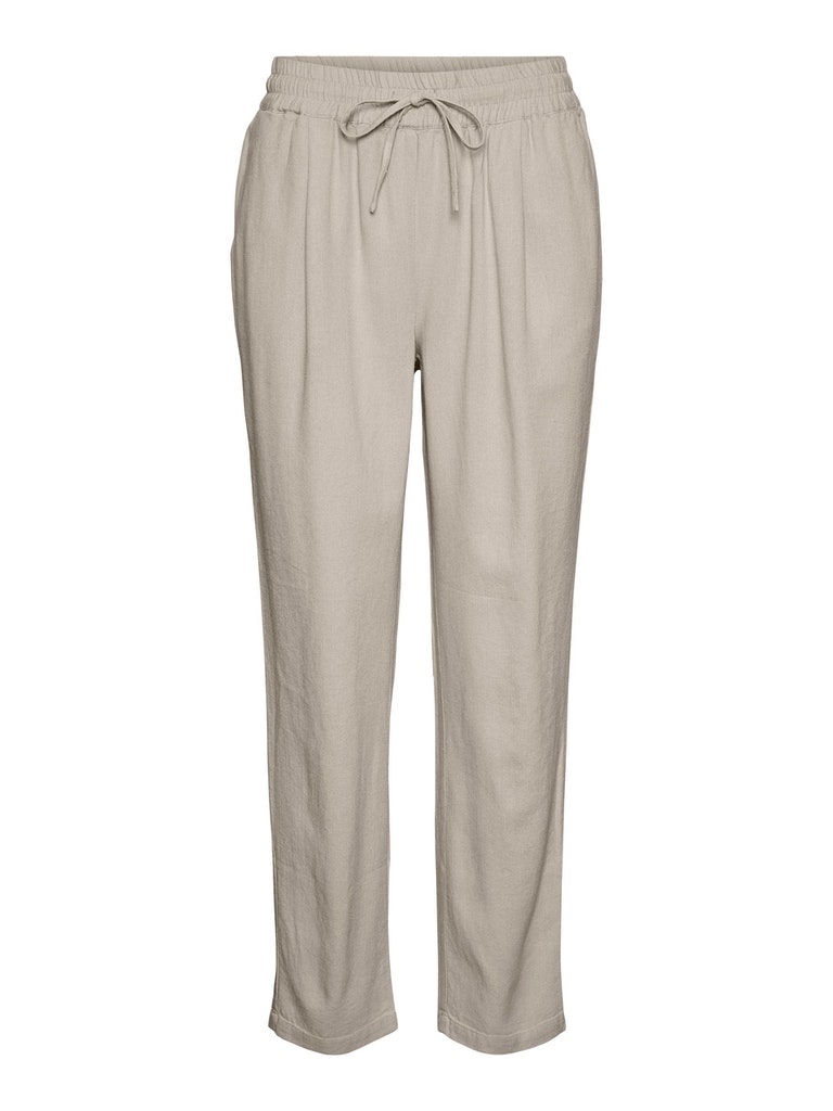 VENTE FINALE - Pantalon en lin de longueur cheville Milo, GRIS BEIGE, large